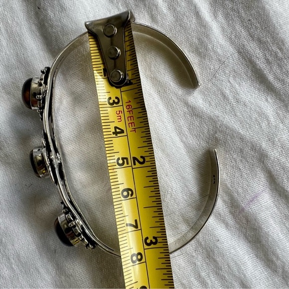 925 Silver Tiger’s Eye🐯👁️Adjustable Cuff Bracelet - Picture 5 of 7